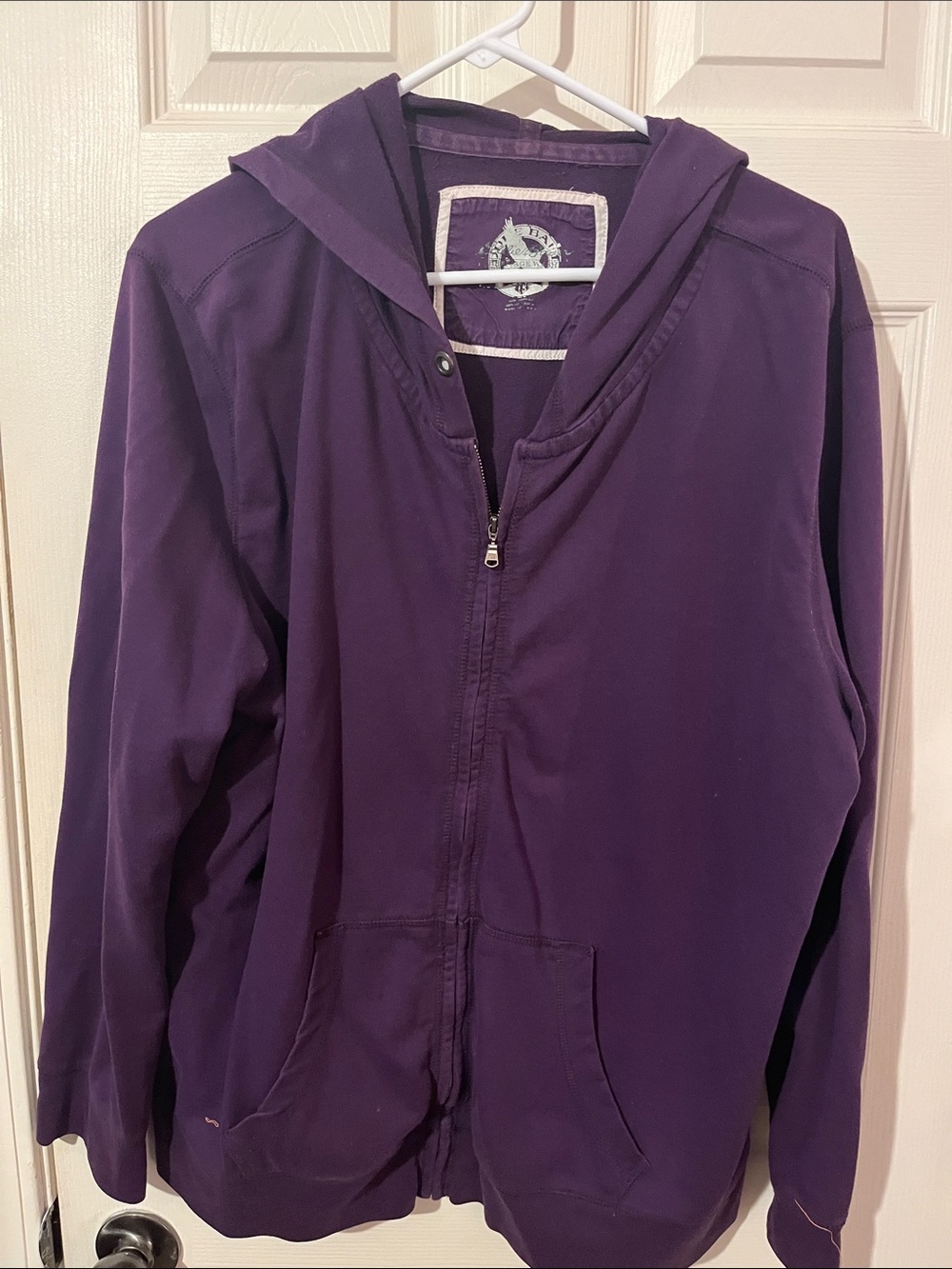 Eddie Bauer Deep Purple Hooded Zip-Up Jacket
